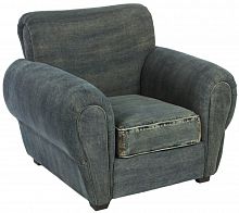 кресло san francisco denim armchair серое в Чите