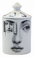 подсвечник белый с крышкой лицо в окне пьеро форназетти segreto candle, 30 см в Чите