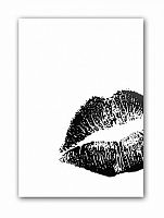 постер kiss а4 (черный) в Чите