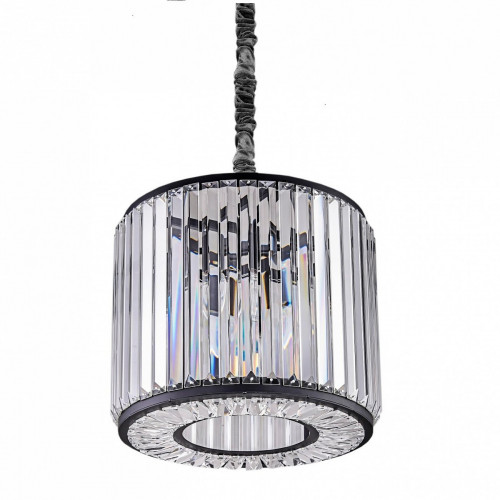 люстра welles round d35 черная, прозрачное стеко в Чите