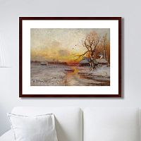 картина: winter sunset, 1913г. в Чите