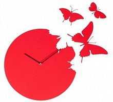 часы настенные butterfly red в Чите