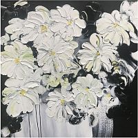картина маслом великолепные цветочки 100*100 см. в Чите