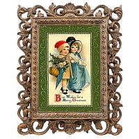 репродукция старинной рождественской гравюры best wishes в Чите