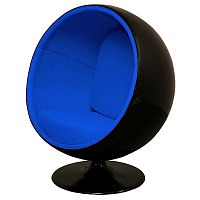 кресло eero ball chair синее с черным в Чите