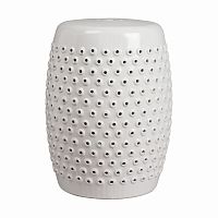 керамический столик-табурет cutwork garden stool белый в Чите