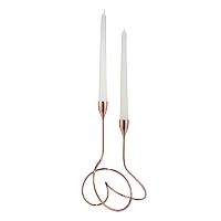 подсвечник медный металлический на 2 свечи loop, 28 см в Чите