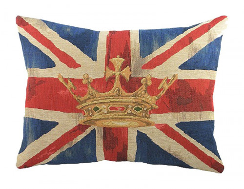 большая подушка с британским флагом crown blue в Чите