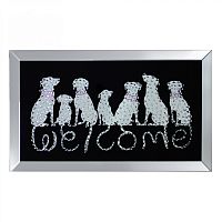 постер декоративный со стразами собаки welcome 120х70см в Чите