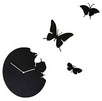 часы настенные черные бабочки butterfly в Чите
