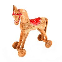 украшение новогоднее лошадка на колесах christmas horse, 40х30х13 см в Чите